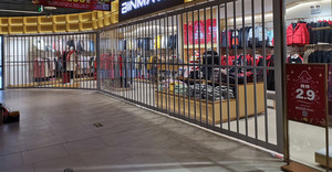 铝合金折叠门 机场折叠门 商城服装店推拉门 商场水晶门